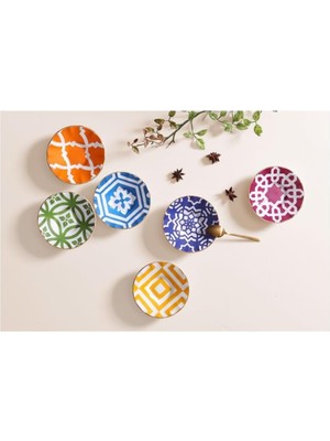 Morocco Karma Renk Çay Tabağı 12 cm 6lı