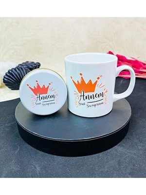 Annem Seni Seviyorum Tasarımlı Kokulu Mum ve Kupa Set