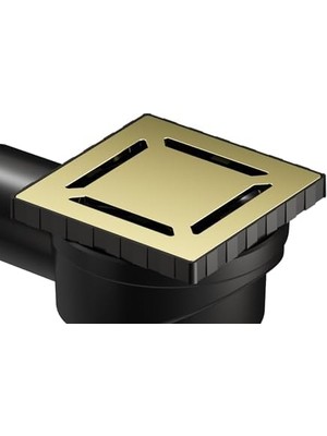 5606972 Duş Kanalı Yandan Çıkışlı Dk 100 Kapak Parlak Altın