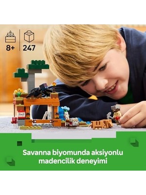 Minecraft Armadillo Maden Keşfi 21269 – 8 Yaş ve Üzeri Erkek ve Kız Çocuklar Için Mağara Örümceği ve Kurt Figürleri Içeren Rol Yapım Oyuncağı Yapım Seti, Doğum Günü Hediyesi Fikri (247 Parça)