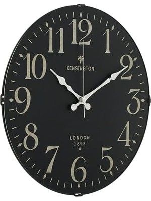 36 cm Gerçek Cam Akar Saniye Sessiz Mekanizma Dekoratif Duvar Saati