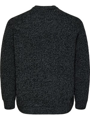ShopINN Onsjoın Rlx Ls Raglan Knıt Erkek Siyah Kazak - 22034670