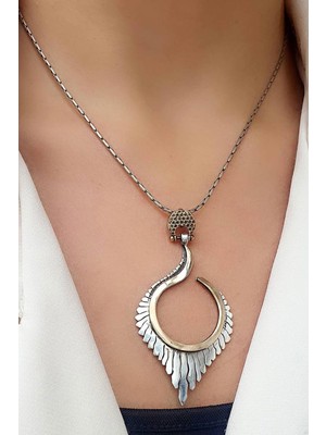 925AYAR Gümüş El Işi Tasarım Kolye Zincir