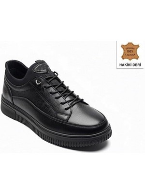 Cem Pekşen Gepetto 501 Siyah Erkek Günlük Deri Comfort Casual Ayakkabı