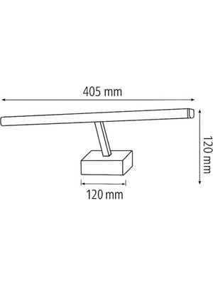 Kanarya 40 cm 8W LED Ayna & Resim Apliği Krom | 4200K Gün Işığı, 720 Lümen, IP45 Su Korumalı, 64W Eşdeğer, Açma/kapama Anahtarlı, 220V Modern Duvar Aydınlatma Armatürü