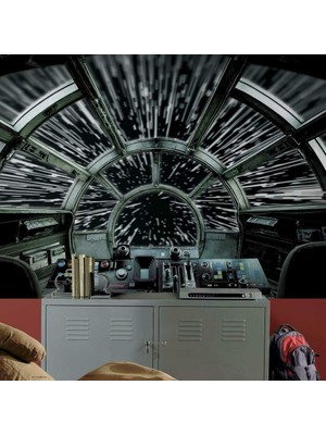 RMK11458M Millennium Falcon Soy ve Yapıştır Duvar Resmi - 3,2 M x 1,8 M.