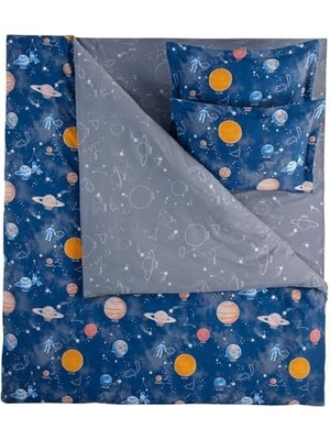 Soley |  |%100 Pamuklu Çift Kişilik Nevresim Takımı Mavi