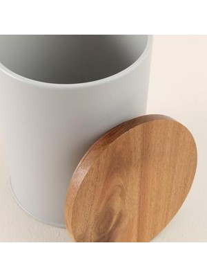 Agni Akasya Metal Kavanoz 16X14 cm