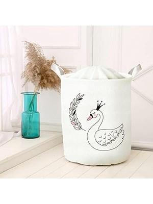 Çok Amaçlı Oyuncak Saklama Kutusu Kirli Çamaşır Piknik Sepeti Katlanır Düzenleyici Keçe Model 00013