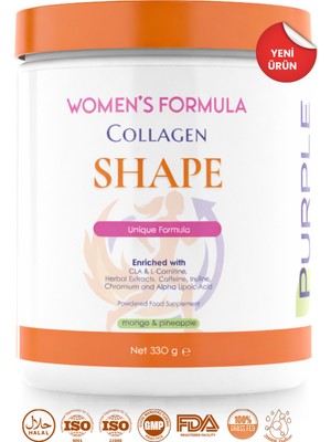 Purple Women's Formula Shape Collagen 330 G | İnulin, CLA, L-Karnitin, Kafein & Kolajen