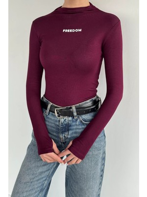 Gülseli Kadın Ön Baskılı Likralı Bluz P-00020272