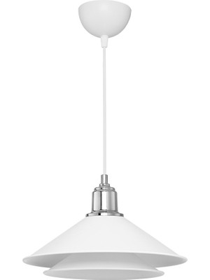 Duru Homelight Çift Katlı Krom/opal Tekli Siyah Sarkıt Avize