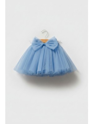 Magu Kız Çocuk Mavi Tül Astarlı Etek