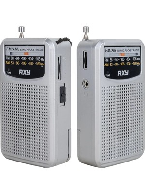 Bariton Cep Tipi Mini Analog Radyo Gri
