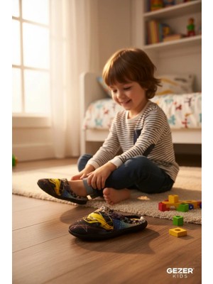 Gezer Çocuk Araba Detaylı Kışlık Ev,kreş,anaokul Terlik