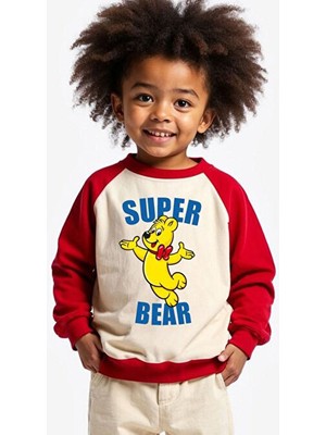 HARIBO Unisex Çocuk Sweatshirt - Kırmızı
