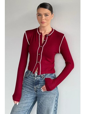 Gülseli Kadın Biyeli Likralı Hırka P-00020257