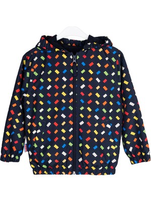 Haribo Kids Unisex Çocuk Normal Kalıp Kapüşonlu Rüzgarlık - Lacivert