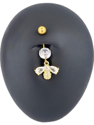 Osha Aksesuar Arı Motifli Göbek Piercing - Cerrahi Çelik