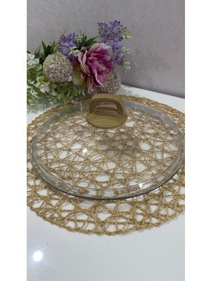 Casa Milano 20 cm Cam Kapak & Ahşap Tepe