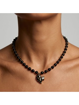 THEIA GemWorks Alun — Oniks & Hematit Kolye