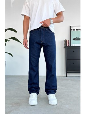 Lacivert Basic Baggy Pantolon