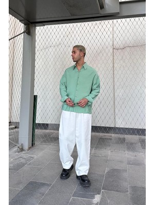 Su Yeşili Tensel Go Oversize Gömlek
