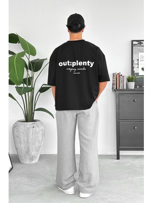 Siyah Minimalism Outplenty Premium Oversize Tişört