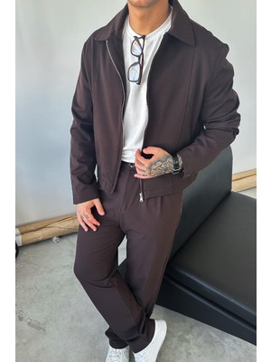 Kahverengi Premium Relaxed Fit Boxy Ceket