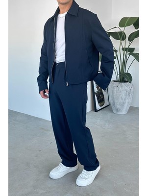 Lacivert Premium Relaxed Fit Boxy Ceket