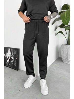 Siyah Patch Detay Likralı Boyfriend Pantolon