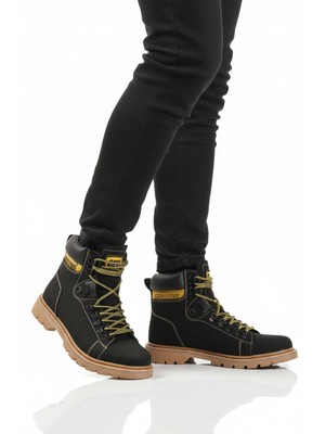 Conteyner Siyah Nubuk Bağcıklı Erkek Worker Bot