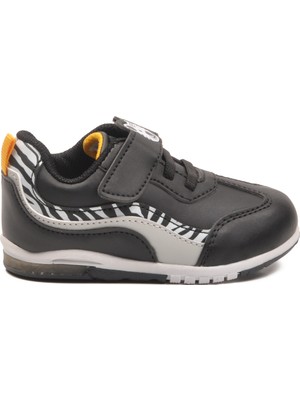 Aspor Siyah Cırtlı Erkek Bebek Spor Ayakkabı