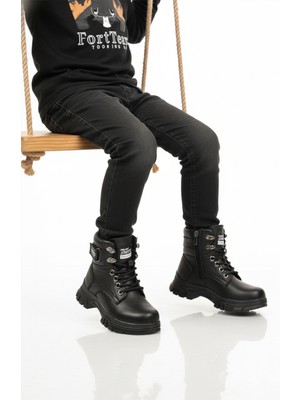 Aspor Siyah Içi Polarlı Erkek Çocuk Worker Bot