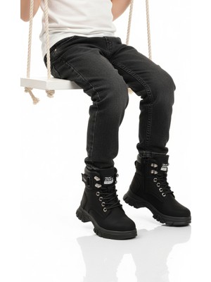 Aspor Siyah Zümrüt Içi Polarlı Erkek Çocuk Worker Bot