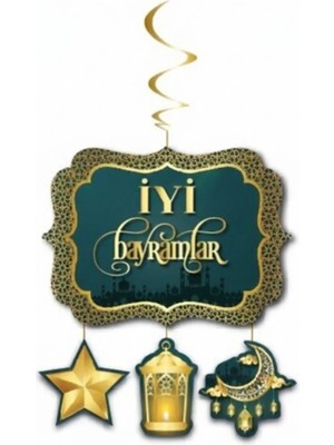 Deniz Party Store Iyi  Bayramlar Asmalı Tavan Süsü