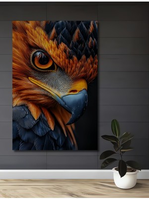 Petmudo AVM Kartalın Gözünden Soyut Yağlı Boya Görünümlü Ahşap Dekoratif Ev,antre,salon,ofis,mutfak Tablo