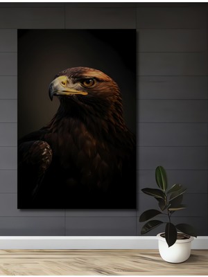 Petmudo AVM Kartalın Gücü Yağlı Boya Görünümlü Ahşap Dekoratif Ev,antre,salon,ofis,mutfak,yatak Odası Tablo