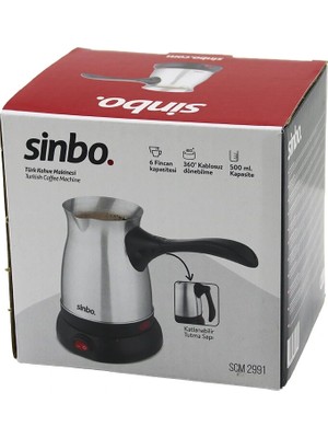 Calperia Çelik Elektrikli Cezve Türk Kahve Makinesi - 6FİNCAN=500ML 360 Derece Kablosuz Kullanım Katlanır Kulp 600W SCM-2991 (5047)