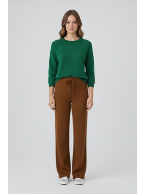 Beta Moda Hub Kadın Modern Kahverengi Pantolon