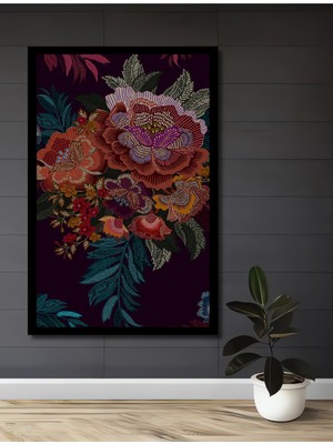 Petmudo AVM Rüya Bahçesi Yağlı Boya Görünümlü Ahşap Ev,antre,ofis,mutfak,yatak Odası Tablo Çerçeve Görünümlü