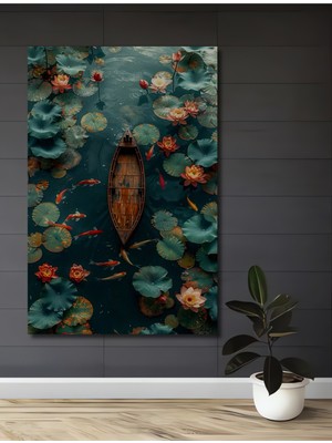 Petmudo AVM Görünmez Kıyıların Huzuru Yağlı Boya Görünümlü Dekoratif Ahşap Ev,antre,salon,ofis,mutfak Tablo