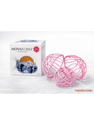 Novaform Sütyen Yıkama Aparatı | Sütyen Yıkama Kafesi | Çamaşır Makinesi Sütyen Koruyucu Top | Deforme Önleyici Bra Washing Box
