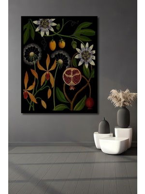 Petmudo AVM  Botanik Bahçe Yağlı Boya Görünümlü Ahşap Ev,antre,salon,ofis,mutfak Tablo Çerçeve Görünümlü