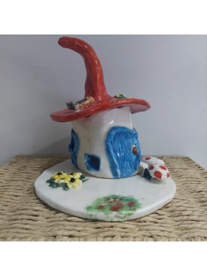 Es Dekor 17X19 Peri Cüce Ev Mumluk Seramik El Yapım