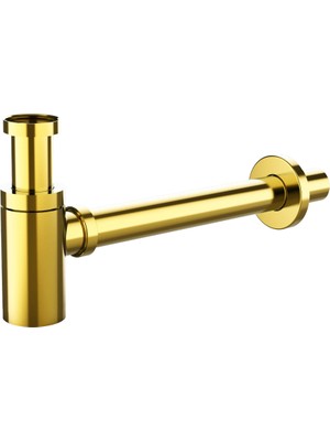Romena | Valtemo Shiny Gold Pirinç Lavabo (Havza - Şişe) Sifonu
