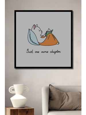 Petmudo AVM Sevimli Kedi Kitap Okuma Baskısı Ahşap Ev,antre,ofis,mutfak,yatak Odası Tablo Çerçeve Görünümlü