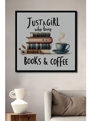 Petmudo AVM Kitapsever Kahve Sever Ahşap Ev,antre,salon,ofis,mutfak,yatak Odası Tablo Çerçeve Görünümlü