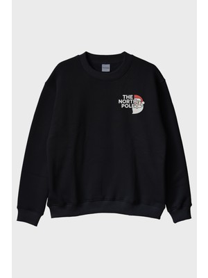 Nuugg The North Pole Siyah Bisiklet Yaka Sweatshirt