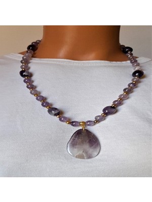 Asteria Elite Ametist Huzur, Bilgelik ve Stres Savar Uzun Kolye